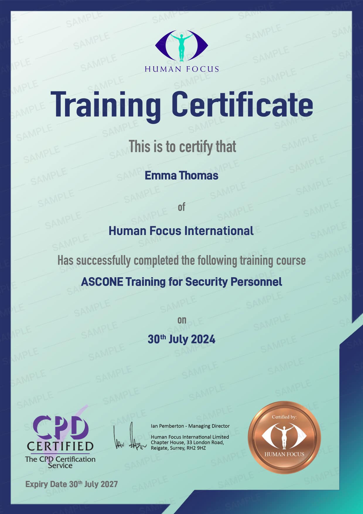 Security Guard Training Certification